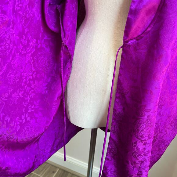 Vintage Victoria Secret Gold Label Purple Robe One Size - Picture 6 of 8
